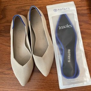 Rothy’s Point and Extra Insoles - size 8